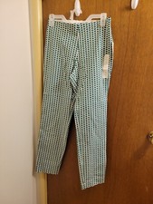 A NEW DAY WOMEN'S Size 2 R HIGH-RISE SKINNY ANKLE PANTS - Green Geo Print
