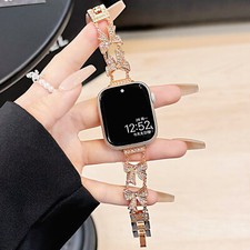 Crystal Bow Charms Band Strap For Apple Watch Series 10/9/8/7/6/SE/5/4/3/2 Ultra