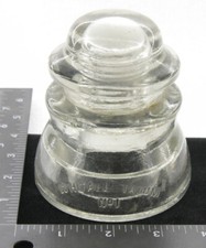 Glass Utility Insulator Whitall Tatum #1 65-47 Made in USA - VINTAGE