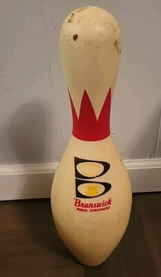 Vintage ABC Brunswick Red Crown BOWLING PIN - Man cave Sports | eBay