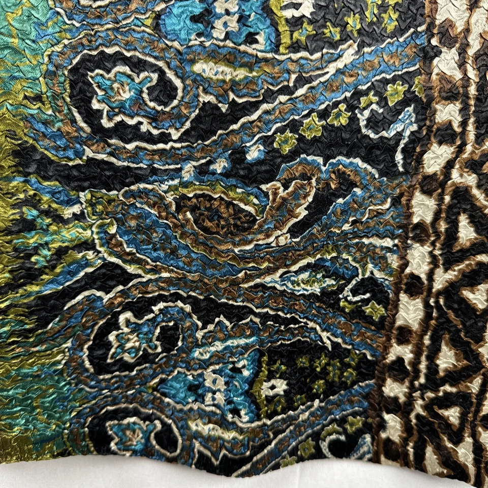 Chaqueta de viaje Chicos 0 para mujer pequeña texturizada cachemira aplastada verde azulado marrón Foto 2 de 4