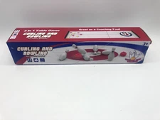 New 2 In 1 Curling & Bowling Tabletop Game 6+