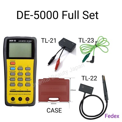 DE-5000 Präzises Hand-LCR-Meter TL-21 TL-22 TL-23 mit Koffer DER EE Fedex