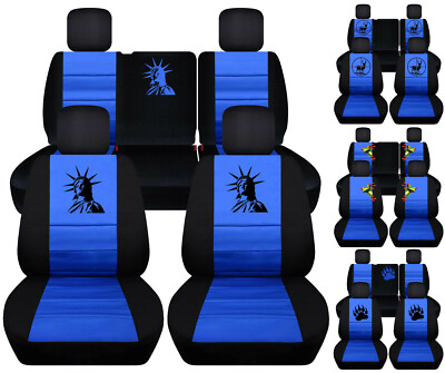 light blue seat covers