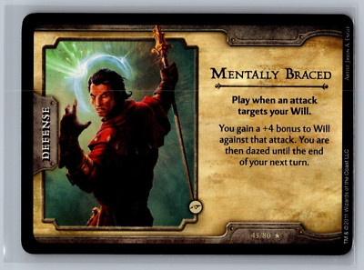 Dungeons & Dragons Fortune Cards Mentally Braced #43/80 RPG D&D Neverwinter