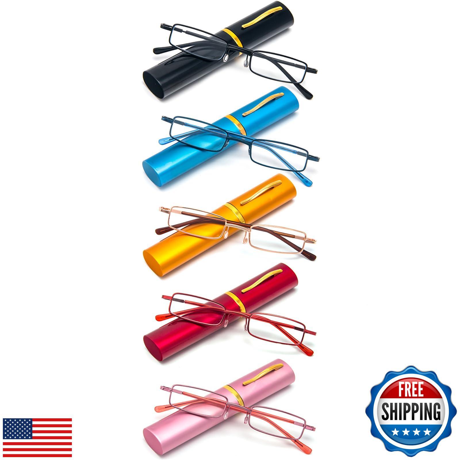 REAVEE 5-Pack Slim Blue Light Blocking Reading Glasses for Men & Women