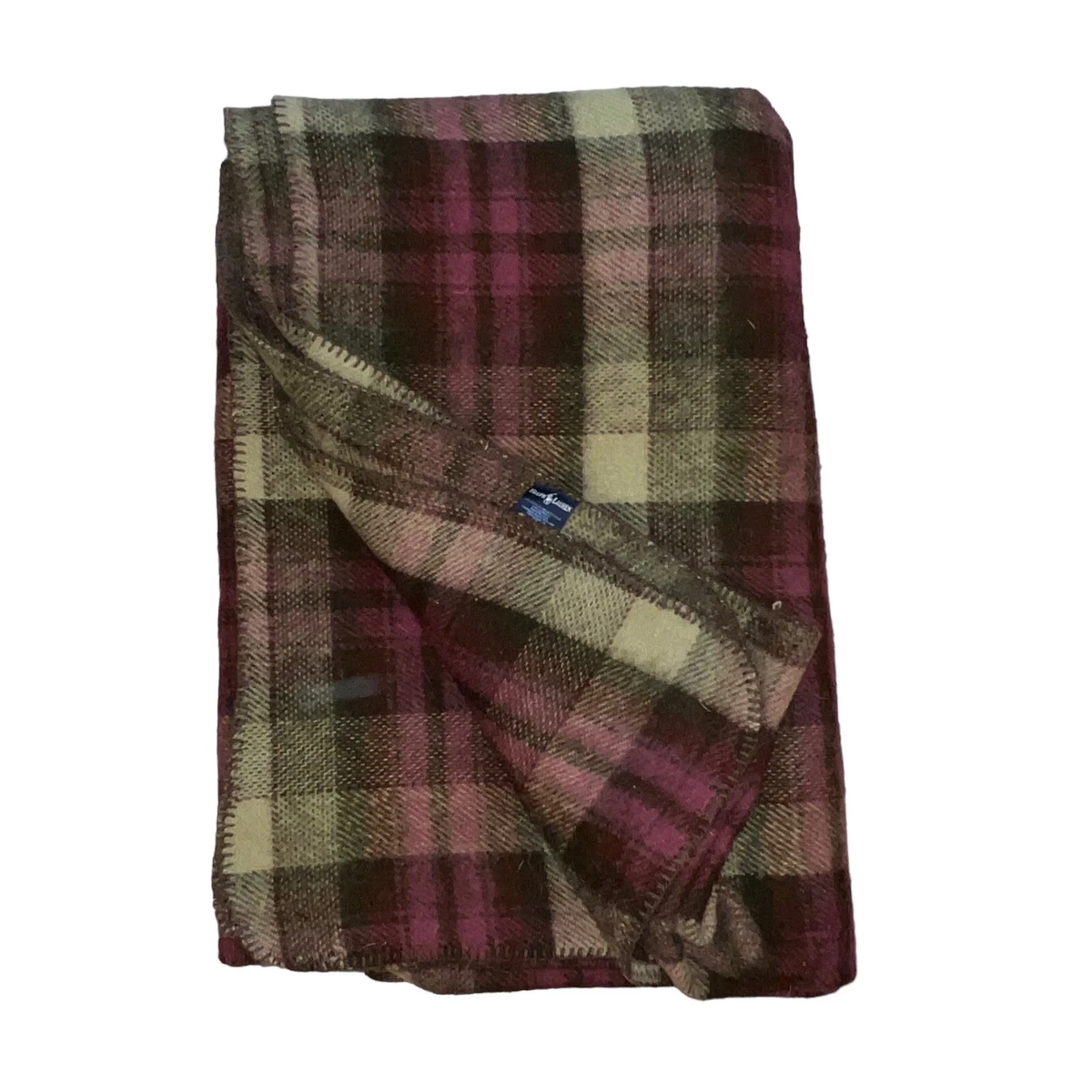 Burgundy plaid throw blanket sale