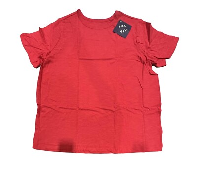 Women's Plus Size Short Sleeve Jersey T-Shirt - Ava & Viv Red 1X