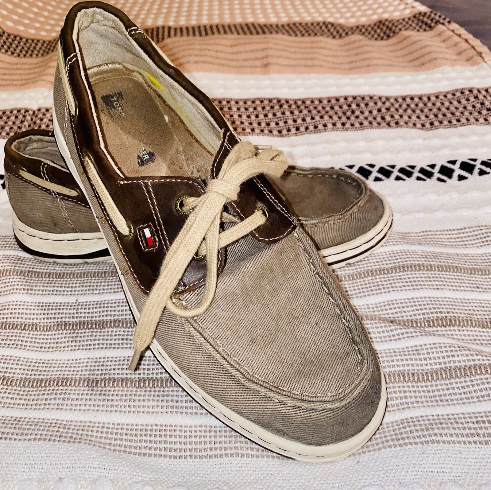 Tommy Hilfiger Brown Lace Up Two Eye 