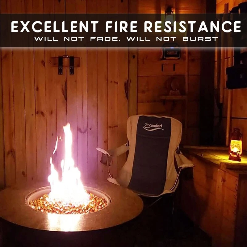 Piedra de vidrio ignífuga en forma de corazón de 1" para fogatas, chimeneas - marrón 1/3/5 lb Foto 2 de 4