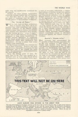 WIE EUROPA IM GROSSEN KRIEGSKARTE GETEILT WURDE um 1938 ILLUSTRATIONSDRUCK