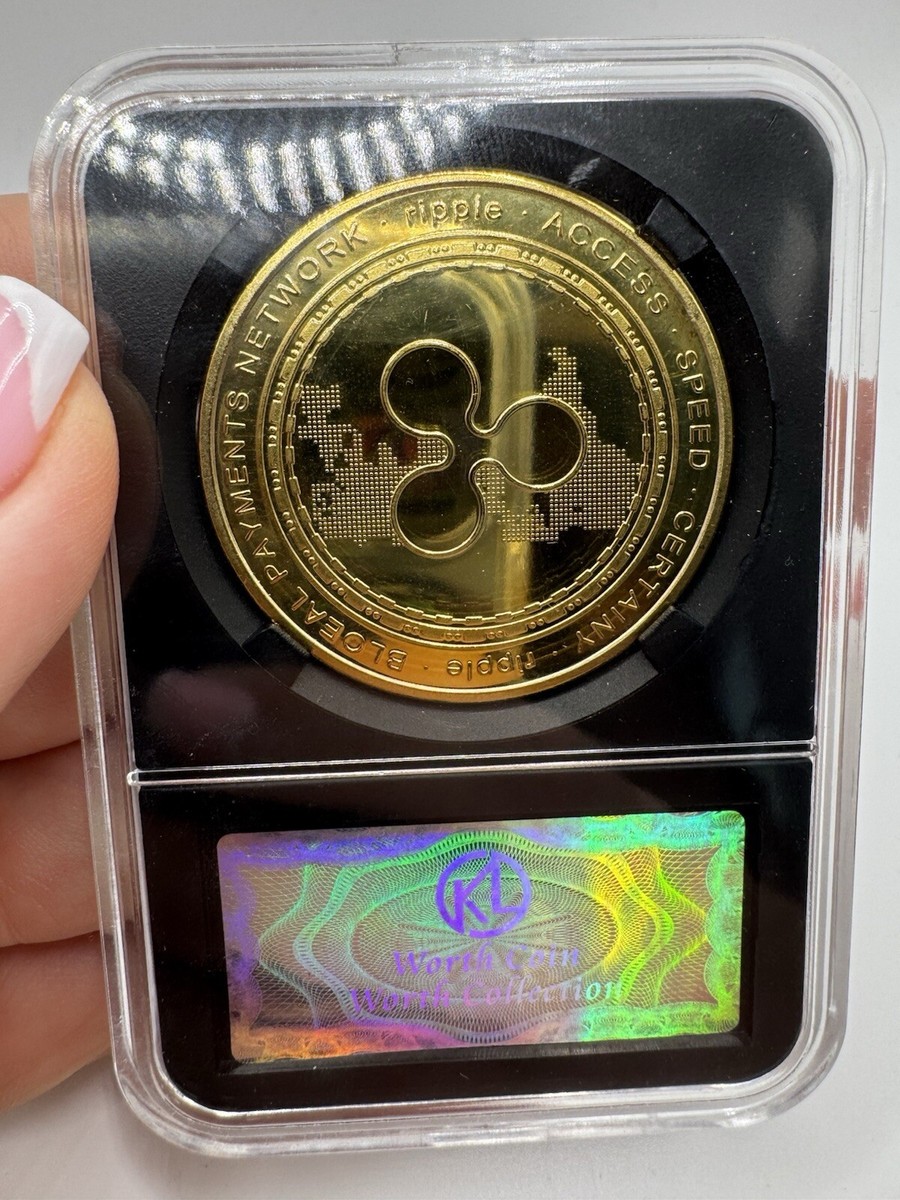 XRP Physical Coin - Golden Color With Plastic Protective Case, Limited  Edition | eBay