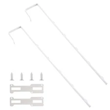  Over-The-Door Mirror Hanger, Adjustable 5 adjustable heights with hooks White