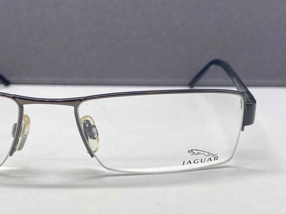 Jaguar Brille Herren grau Halbrand groß XL 35042 Metall Rechteckig germany - Bild 3 von 4