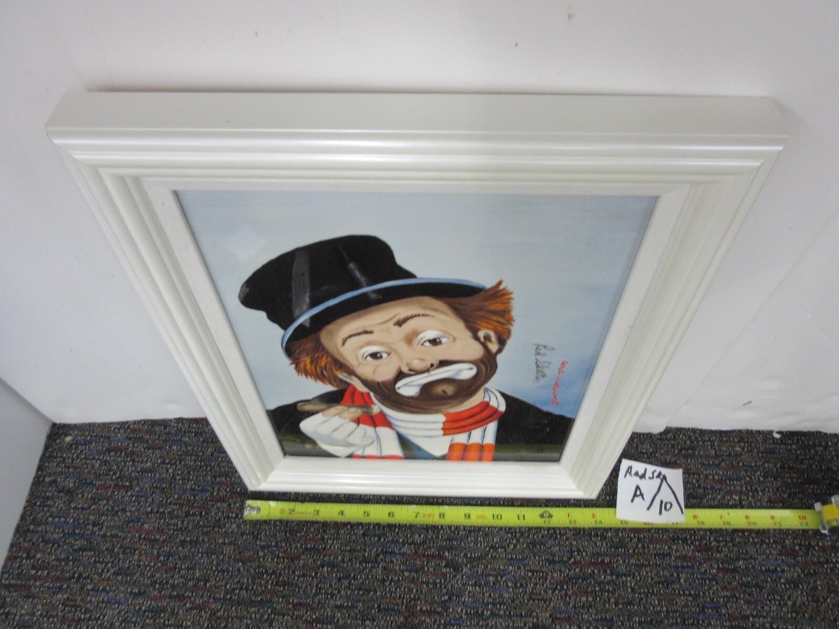 Red Skelton 直筆サインカード Red Skelton Porcelain signed art Hobo Clown Freddie