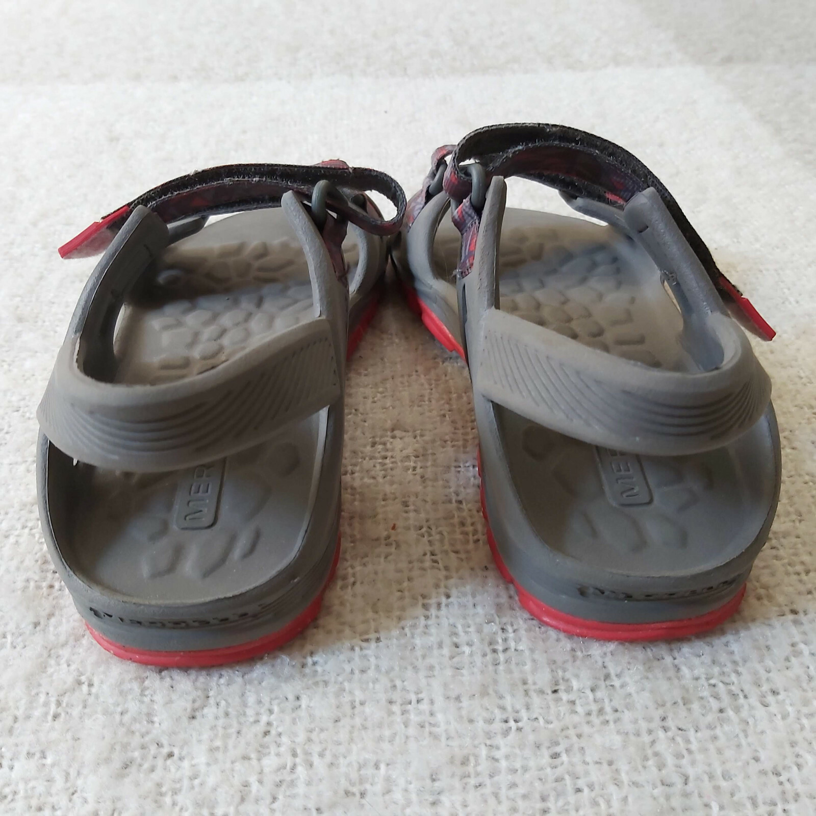 Merrell Hydro Drift Water Sandal BOYS Size 2 MC57951 Gray Red