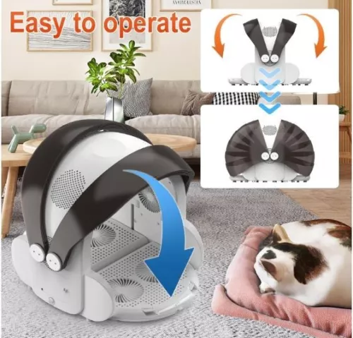 Foldable Automatic Pet Dryer Box for Cats Dogs Cat Hair Dryer High-Velocity Fans - Picture 9 of 24
