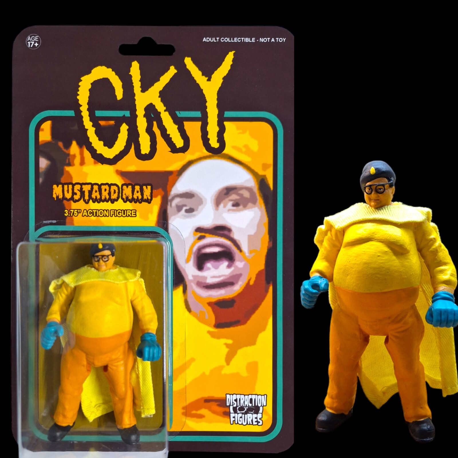 Cky Gnarkill Mustard Man 1 off 3,3/4" Custom Action Figure distraction