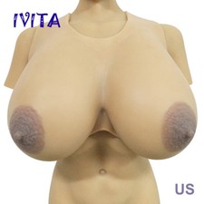 IVITA 21XL Big Areola Silicone Breast Forms Crossdresser Realistic Huge Boobs