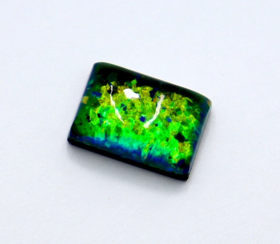 Ópalo arco iris bicolor corte princesa 18,00 quilates piedra preciosa suelta ópalo Foto 2 de 4