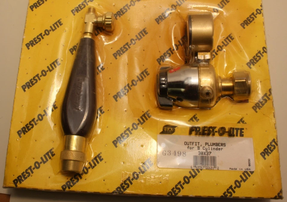 Conjunto de fontaneros Prest-O-Lite para cilindro B 30x37 como nuevo en caja Foto 2 de 4