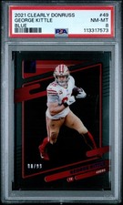 2021 PANINI CLEARLY DONRUSS BLUE #49 GEORGE KITTLE 88/99 PSA 8