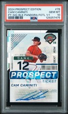 2024 Panini Prospects Edition Cam Caminiti 1/1 Pandora FOTL Black Pandora Auto
