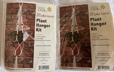 MACRAME Solid Oak Inc PLANT HANGER KIT - Set of 2 - 4 1/2" x 27" Mid Century