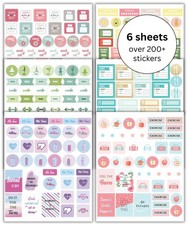 Lamare Workout, Fitness Food Planner Stickers for Adults Motivational, Ae...