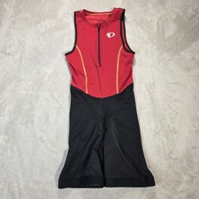 Pearl Izumi Tri Suit Mens Medium Red Black Select Sleeveless Cycling Skinsuit