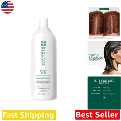 Clarifying Shampoo 33.8oz Oily Scalp Buildup Remover Balances Moisture