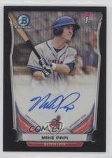 2014 Bowman Draft Chrome Pick Black Wave Refractor 12/15 Mike Papi Auto 5j0