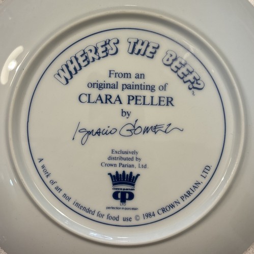 NIB Vintage 1984 Wendy's "Where's The Beef?" Ceramic Plate Original Crown Parian - Picture 5 of 13