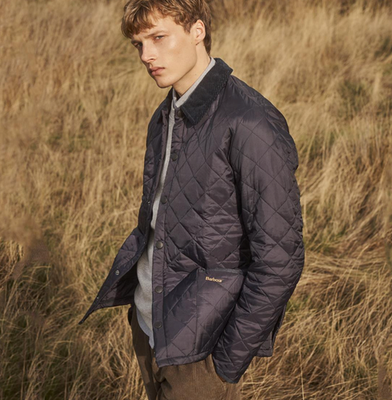 Barbour Men's Liddesdale Quilted Jacket in Navy MSRP $ 265 British