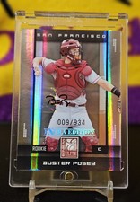 Buster Posey 2008 Panini Donruss Extra Edition #177 Rookie Autographed And...