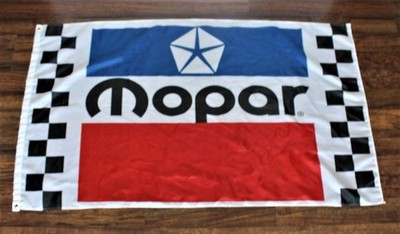 Mopar Banner Flag 3x5 Checkered Racing Garage Auto Parts Store Dodge Man Cave