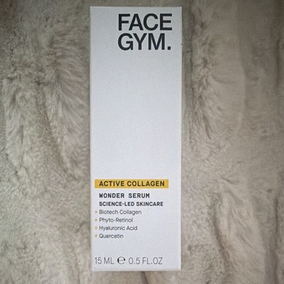 FACE GYM Active Collagen Wonder Serum Hyaluronic Acid Phyto-Retinol 0.5oz