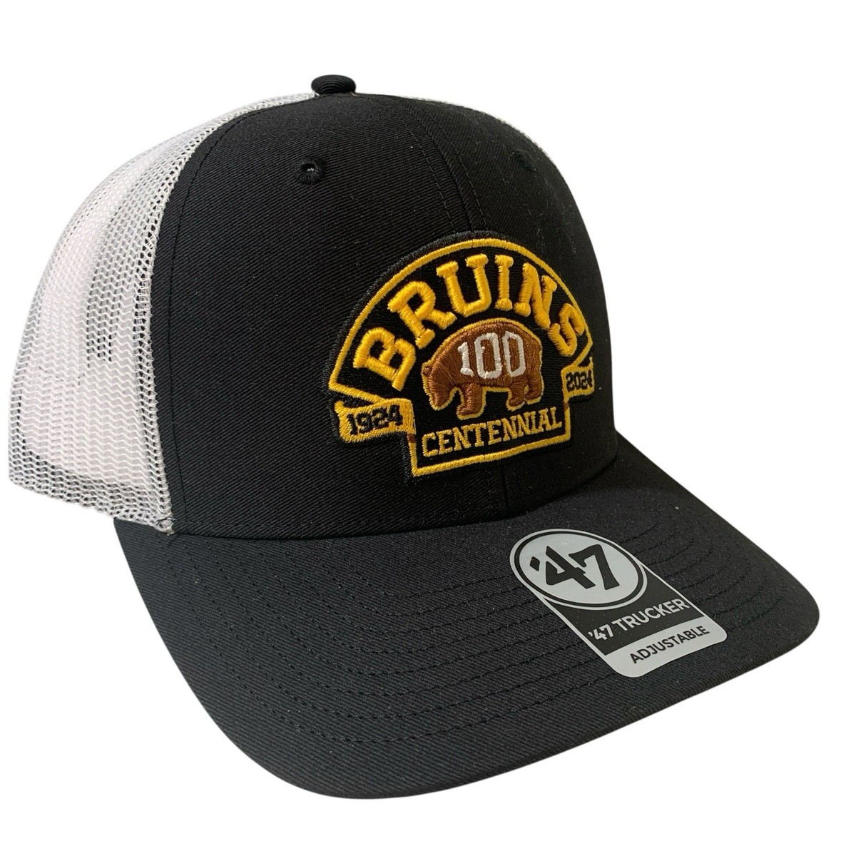 Boston Bruins '47 Brand 100th Centennial Adjustable Trucker
