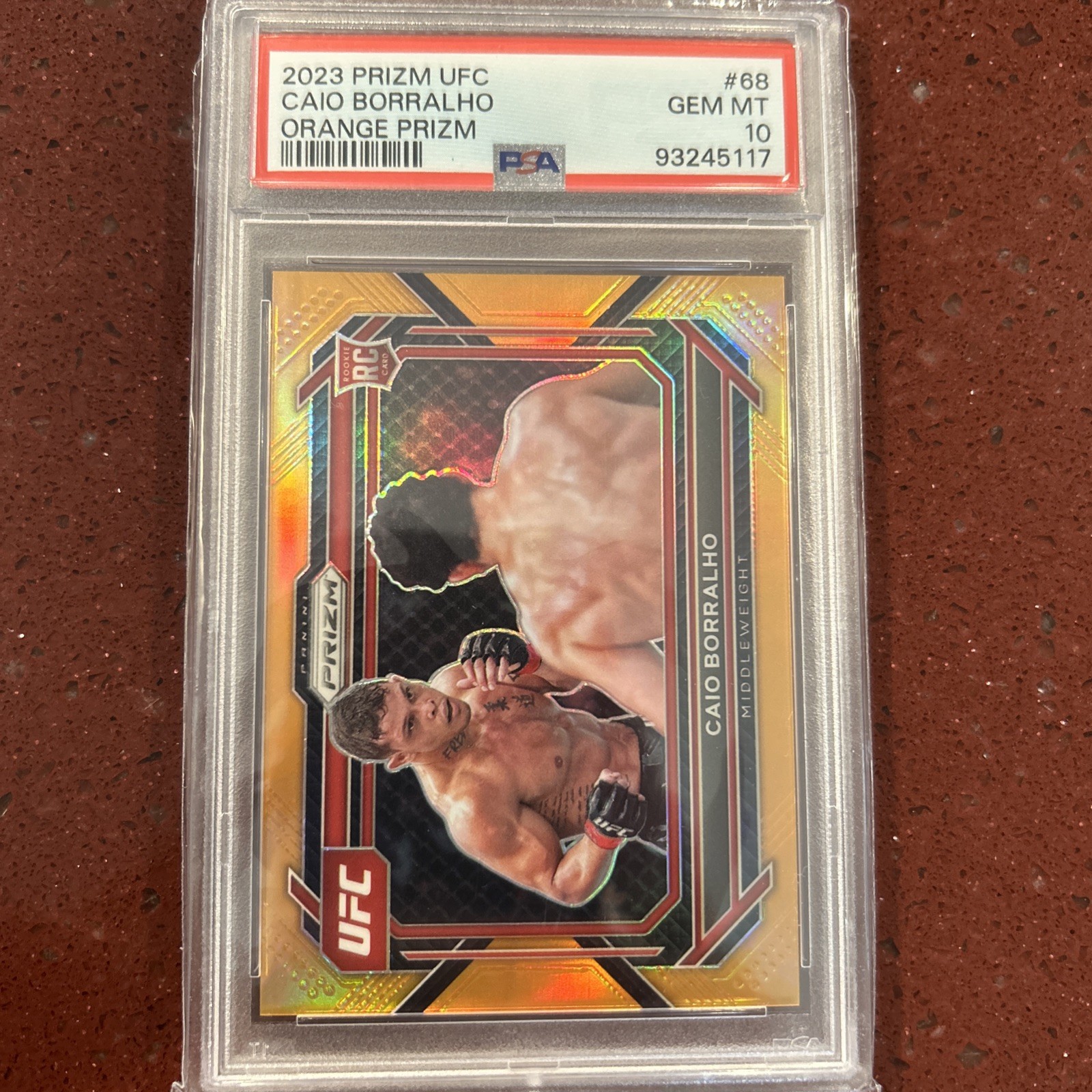 2023 Panini Prizm UFC - Caio Borralho #68 Orange Prizm /99 (RC)