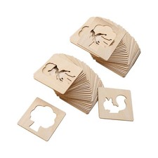 Kids Drawing Stencils DIY Painting Stencils Educational Montessori Wooden Pai...