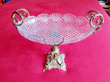 Tafelaufsatz Glas Schale Jardiniere Gold Bronze Tassa antik Ormala Baccarat 1900