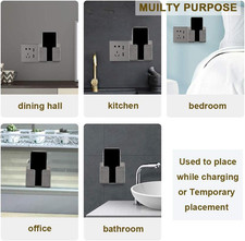 Wall-Mounted Phone Charging Holder - 4PC Adhesive Stand for Home Shower