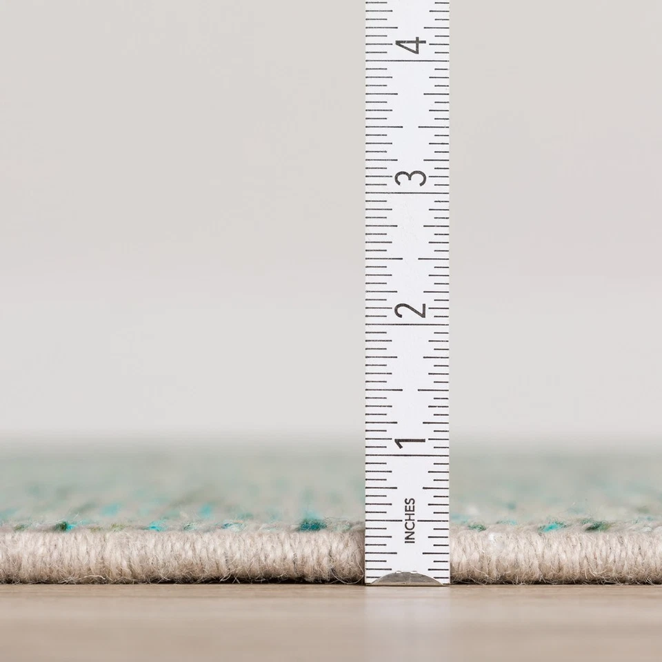 2x8 Dalyn Blue Shaded Washed Faded Solid Runner Runner AC1 - Aprx 2' 3" x 7' 6" - Image 2 of 2