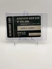Newspaper Guild Club Of New York Membership Card Pass 1948 Arthur B. Rickerby