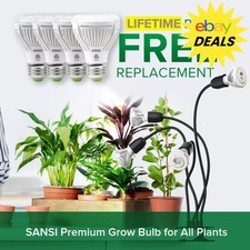 SANSI LED Grow Light 600W Full Spectrum Gooseneck Clip Plant Grow Hydroponics