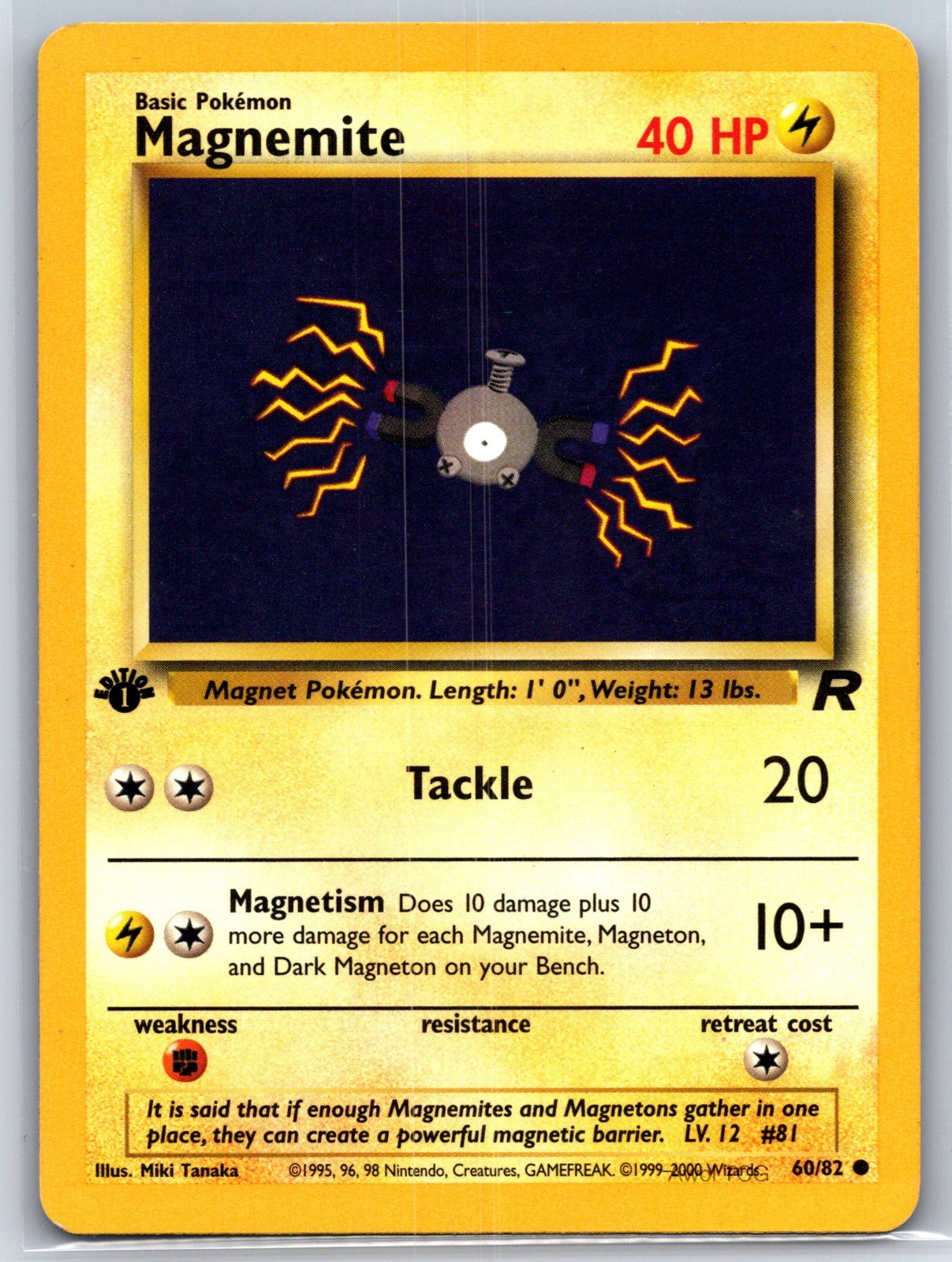 Magnemite 1st Edition 60/82 Team Rocket Common LP