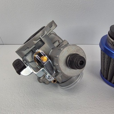 VM22 Carburetor 26mm Blue Air Filter and Fuel Lines for Motorcycle ATV Scooter