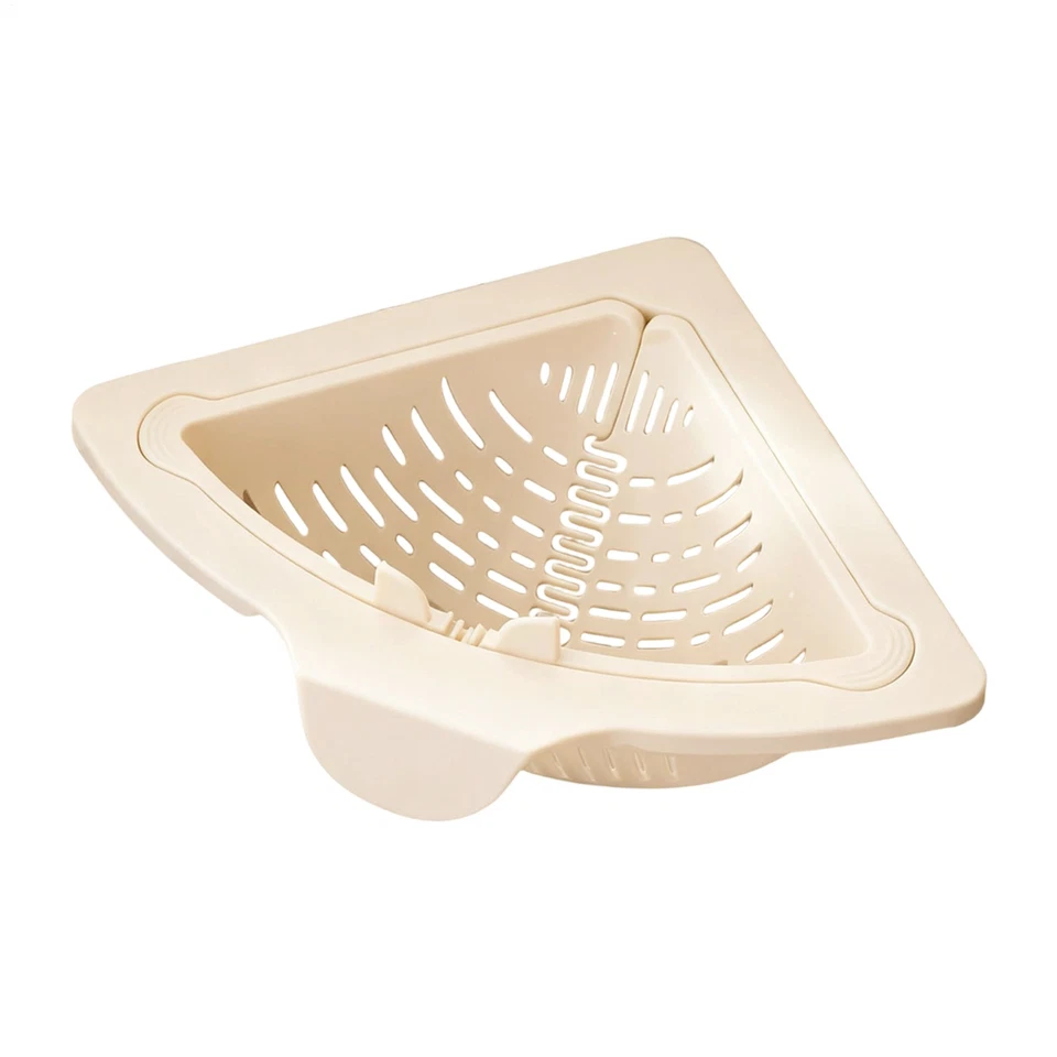 Cesta de filtro de drenaje de fregadero soporte de esponja magnético anti-obstrucción colador de fregadero de esquina Foto 4 de 4