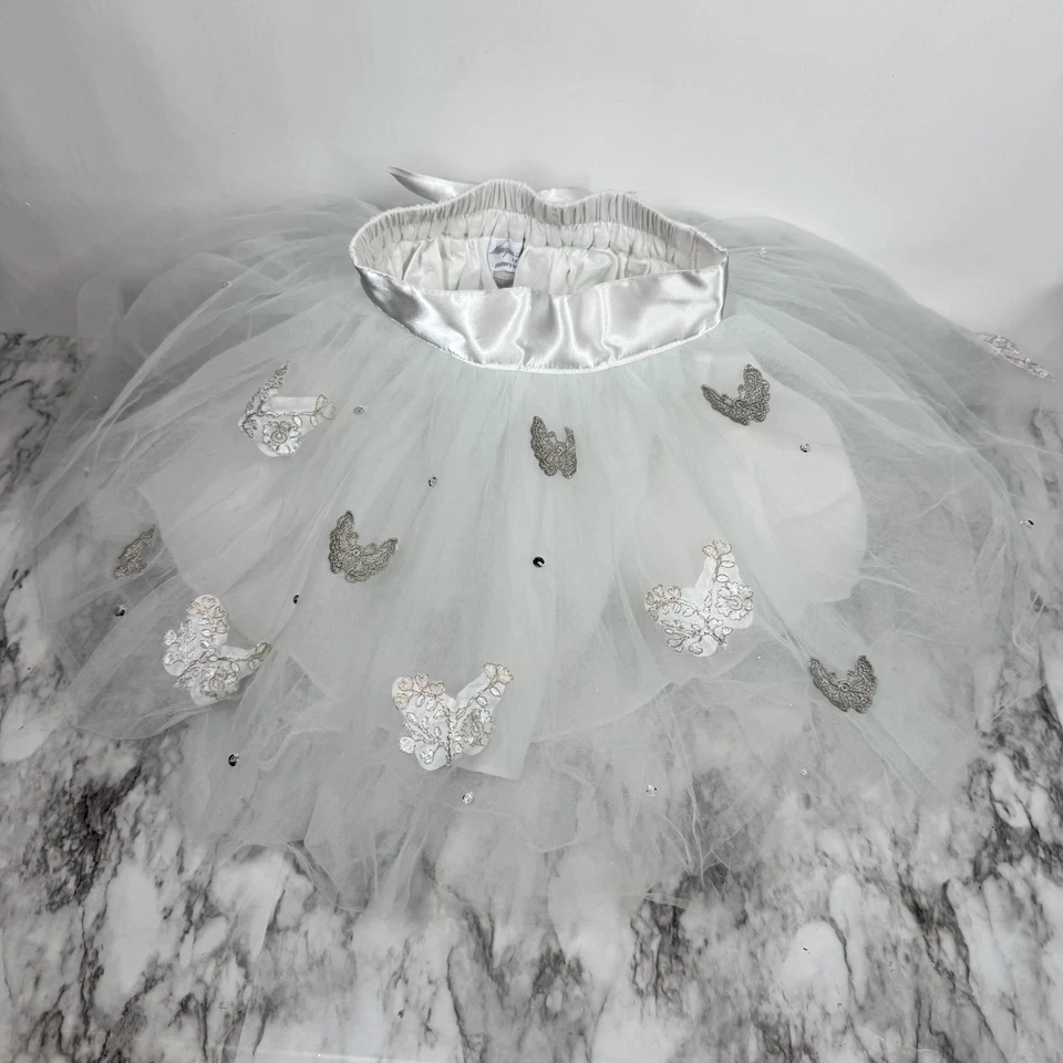 Tutú Pottery Barn Kids x Monique Lhuillier Mariposa Tul Bordado Satinado 3+ Foto 2 de 4