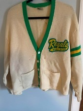 1957-58 WHL Saskatoon Regals Worn Player Cardigan Rare Only 1 Season Team!